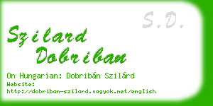 szilard dobriban business card