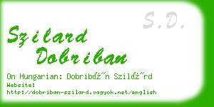 szilard dobriban business card